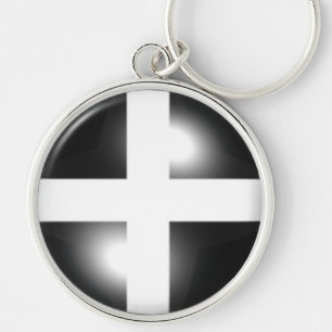 Glossy Dome Cornish Flag Sleutelhanger