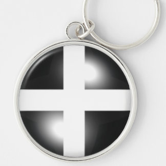 Glossy Dome Cornish Flag Sleutelhanger