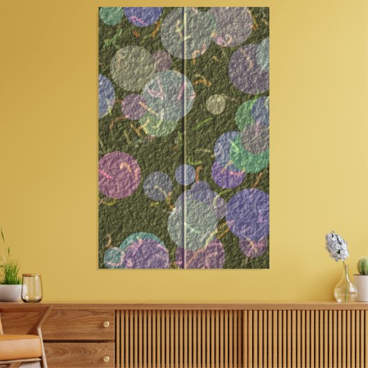 Glossy Embroidery Design  Canvas Afdruk (Insitu (Woonkamer))