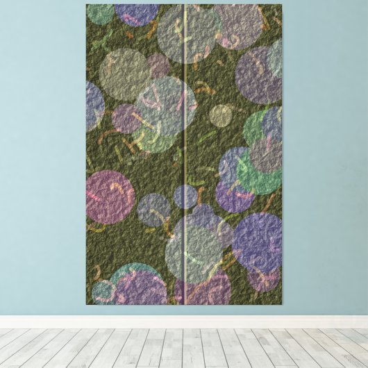 Glossy Embroidery Design  Canvas Afdruk (Insitu (Houten vloer))