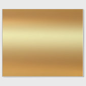 Glossy Faux Gold Elegant Modern Golden Gift Glam Cadeaupapier (Vlak)