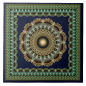 Glossy fractal sacred ornament tegeltje (Voorkant)