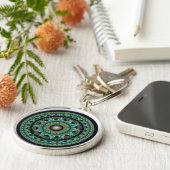 Glossy fractal star mandala sleutelhanger (Zijkant)