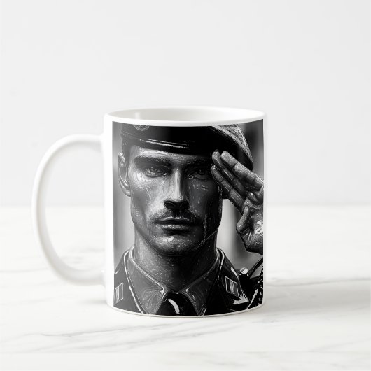 Glossy Franse soldaat Koffiemok (Links)