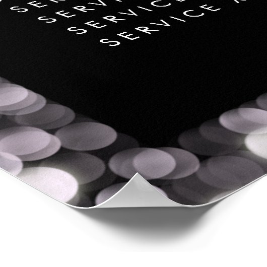 Glossy Glam Service Prijzenlijst Menu Bewerkbaar P Poster (Hoek)