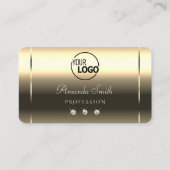 Glossy Gold Effects Mousserende diamanten met Logo Visitekaartje (Voorkant)