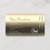 Glossy Gold Effects Mousserende diamanten met Logo Visitekaartje (Achterkant)
