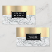 Glossy Gold Metal | Marmer Visitekaartje (Voorkant / Achterkant)