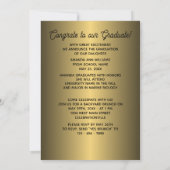 Glossy Gold Minimalist Afstuderen Aankondiging (Achterkant)