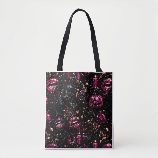 Glossy Gothic Halloween Glam Tote Bag (Voorkant)