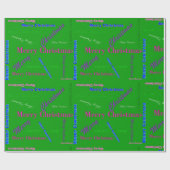 Glossy Green Christmas Wrapping Paper Roll Cadeaupapier (Vlak)