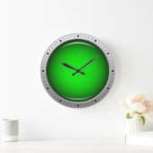 Glossy Green Round Grote Klok (Huis)