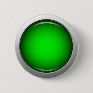 Glossy Green Round Ronde Button 5,7 Cm