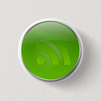 Glossy Green RSS-Button Ronde Button 3,2 Cm
