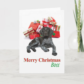 Glossy Grizzly Boss Merry Kerstmis Feestdagen Kaart