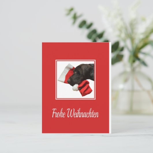 Glossy Grizzly Christmas Frohe Weihnachten Feestdagenkaart (Staand voorkant)