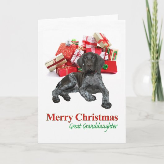Glossy Grizzly Grote kleindochter Kerst Feestdagen Kaart (Voorkant)
