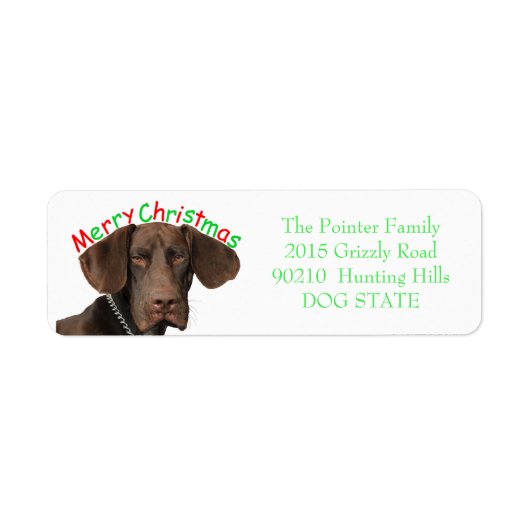 Glossy Grizzly Holiday Adres Label (Voorkant)