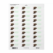 Glossy Grizzly Holiday Adres Label (Full Sheet)
