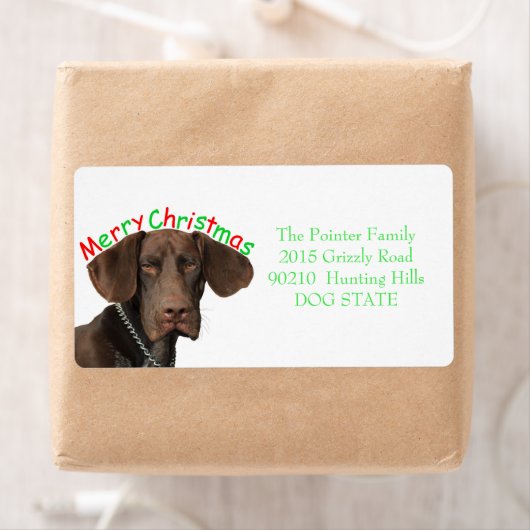 Glossy Grizzly Holiday Adres Label (Insitu)