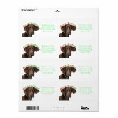Glossy Grizzly Holiday Adres Label (Full Sheet)