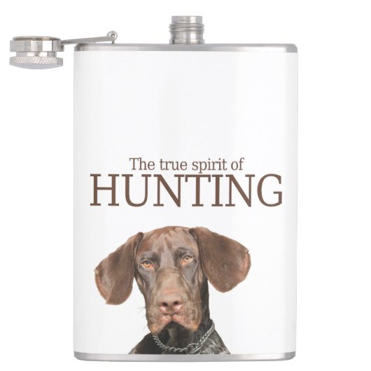 Glossy Grizzly Hunting Flask Heupfles (Geopend)