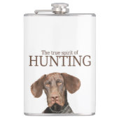 Glossy Grizzly Hunting Flask Heupfles (Voorkant)