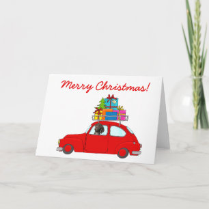 Glossy Grizzly-kerstKaart Feestdagen Kaart