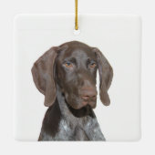 Glossy Grizzly kerstversiering Keramisch Ornament (Achterkant)