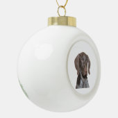Glossy Grizzly kerstversiering Keramische Bal Ornament (Links)