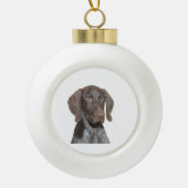Glossy Grizzly kerstversiering Keramische Bal Ornament (Voorkant)