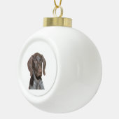 Glossy Grizzly kerstversiering Keramische Bal Ornament (Rechts)