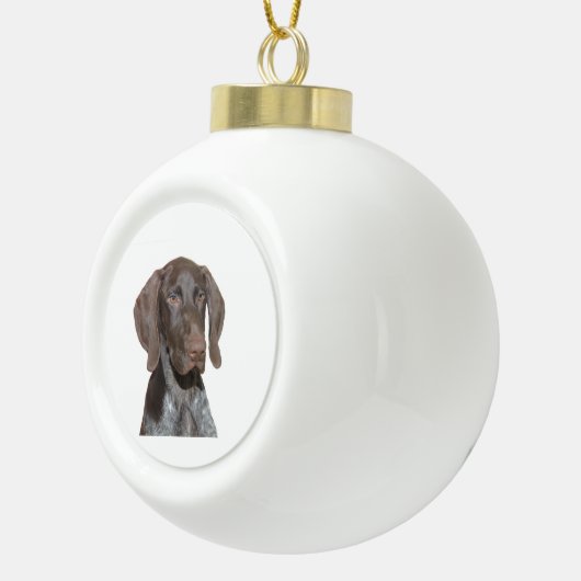 Glossy Grizzly kerstversiering Keramische Bal Ornament (Rechts)