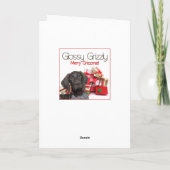 Glossy Grizzly Reindeer Pointer Feestdagen Kaart (Achterkant)
