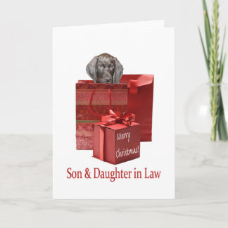 Glossy Grizzly Son & dochter in Law Merry Christm Feestdagen Kaart