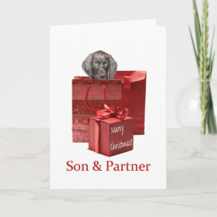 Glossy Grizzly Son & Partner Merry Christmas Feestdagen Kaart