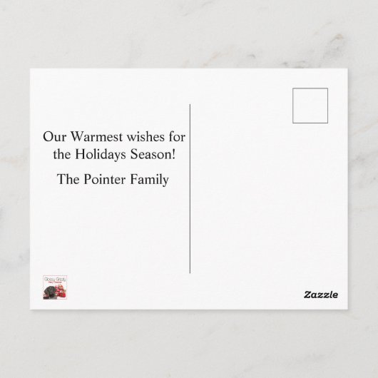 Glossy Grizzly Ugly KerstSweater Briefkaart (Achterkant)