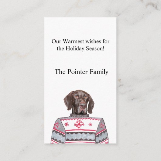 Glossy Grizzly Ugly KerstSweater Informatiekaartje (Achterkant)