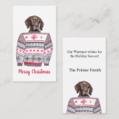 Glossy Grizzly Ugly KerstSweater Informatiekaartje (Voorkant / Achterkant)
