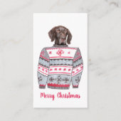 Glossy Grizzly Ugly KerstSweater Informatiekaartje (Voorkant)