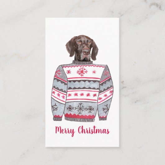 Glossy Grizzly Ugly KerstSweater Informatiekaartje (Voorkant)