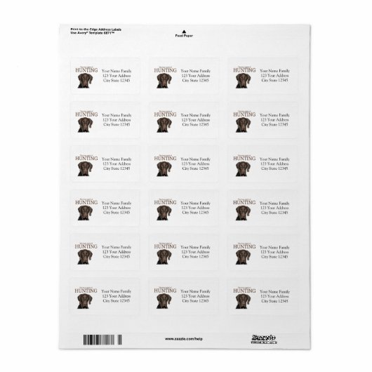 Glossy Grizzly ware geest van jagen Etiket (Full Sheet)