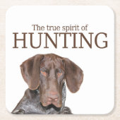 Glossy Grizzly ware geest van jagen Kartonnen Onderzetters (Voorkant)