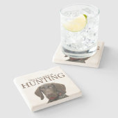 Glossy Grizzly ware geest van jagen Stenen Onderzetter (Zijkant)