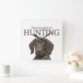 Glossy Grizzly ware geest van jagen Vierkante Klok (Huis)