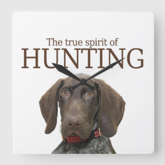 Glossy Grizzly ware geest van jagen Vierkante Klok