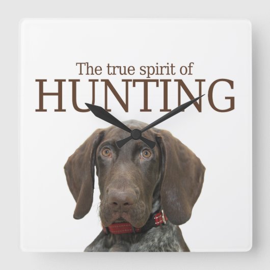 Glossy Grizzly ware geest van jagen Vierkante Klok (Voorkant)