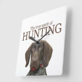 Glossy Grizzly ware geest van jagen Vierkante Klok (Hoek)