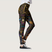 Glossy Halloween Lady Witch Collage Leggings (Rechts)