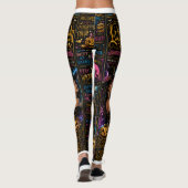 Glossy Halloween Lady Witch Collage Leggings (Achterkant)